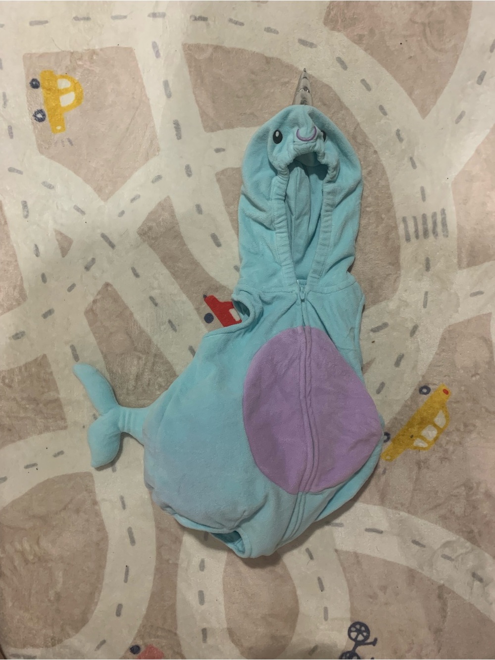 Toddler Plush Narwhal One-Piece Romper Costume
